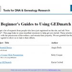 Beginner's Guide to GEDmatch